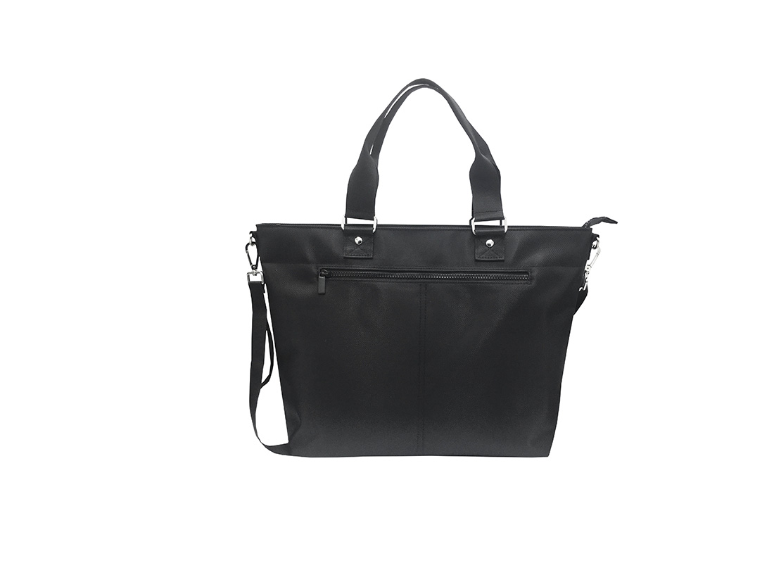 Luxury Tote Bag for Men in Black Front
