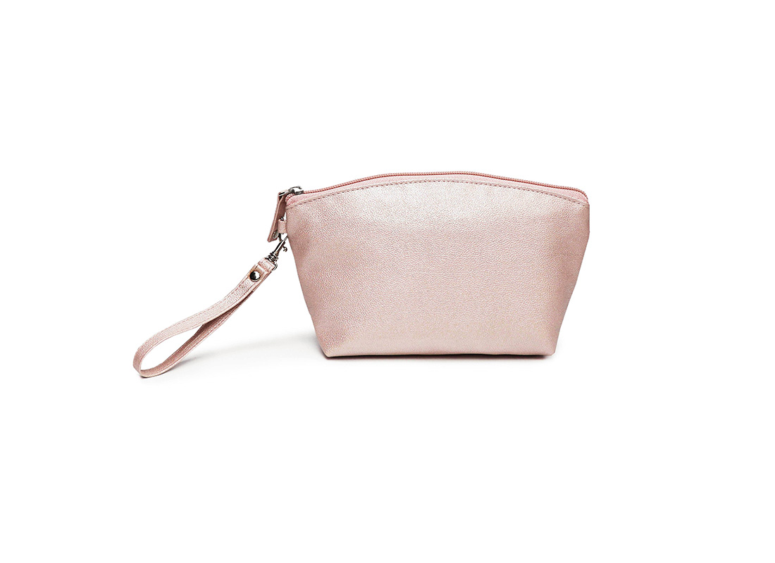 sparkly cosmetic bag - 20011 - pink front