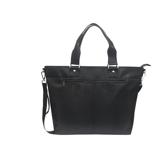 Luxury Tote Bag for Men in Black Front