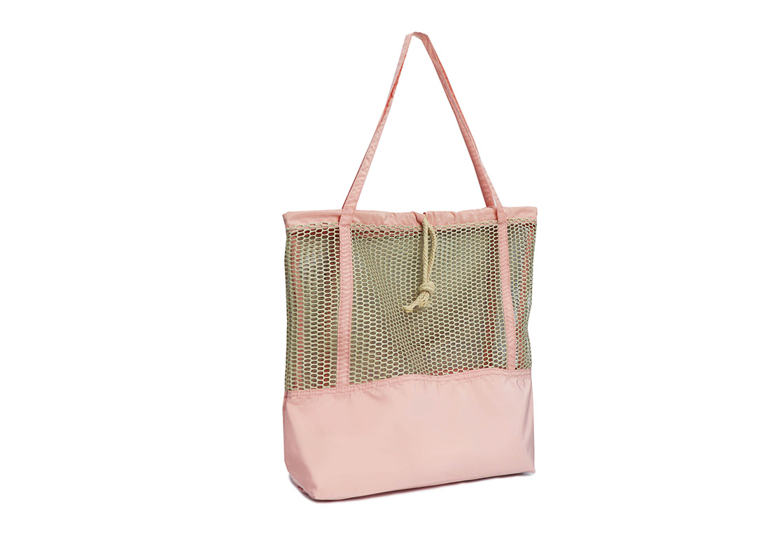 Mesh tote 21003 Pink L Side
