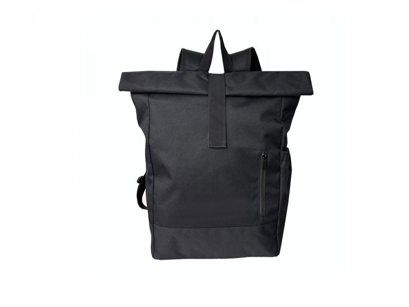 Rex Rolltop Backpack - 23016- Black Front
