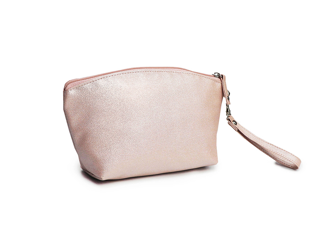 sparkly cosmetic bag - 20011-pink L side