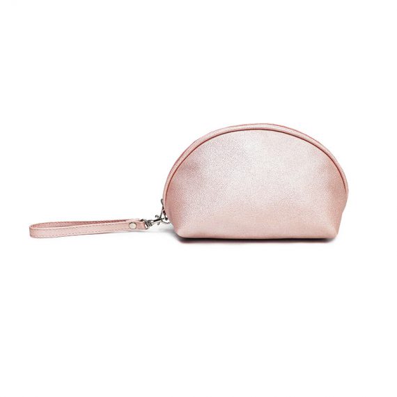 sparkly cosmetic bag - 20013 - pink front