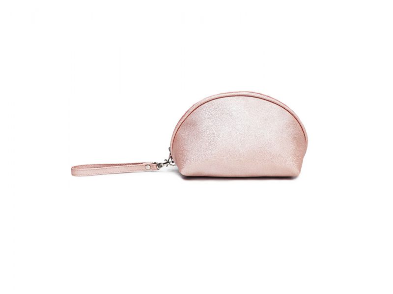sparkly cosmetic bag - 20013 - pink front