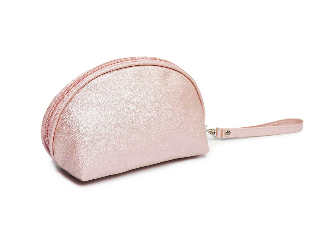 sparkly cosmetic bag - 20013 - pink L side