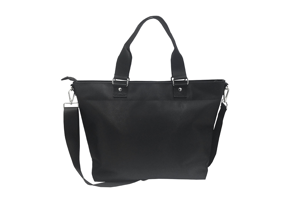Luxury Tote Bag for Men in Black Back