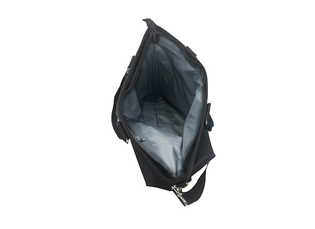 Luxury Tote Bag for Men in Black Open