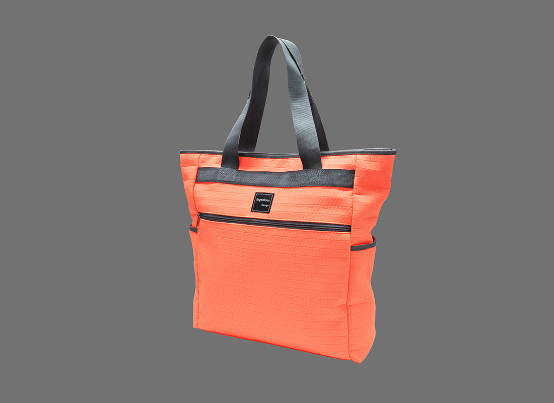 Neon Tote Bag in Neon Orange R side
