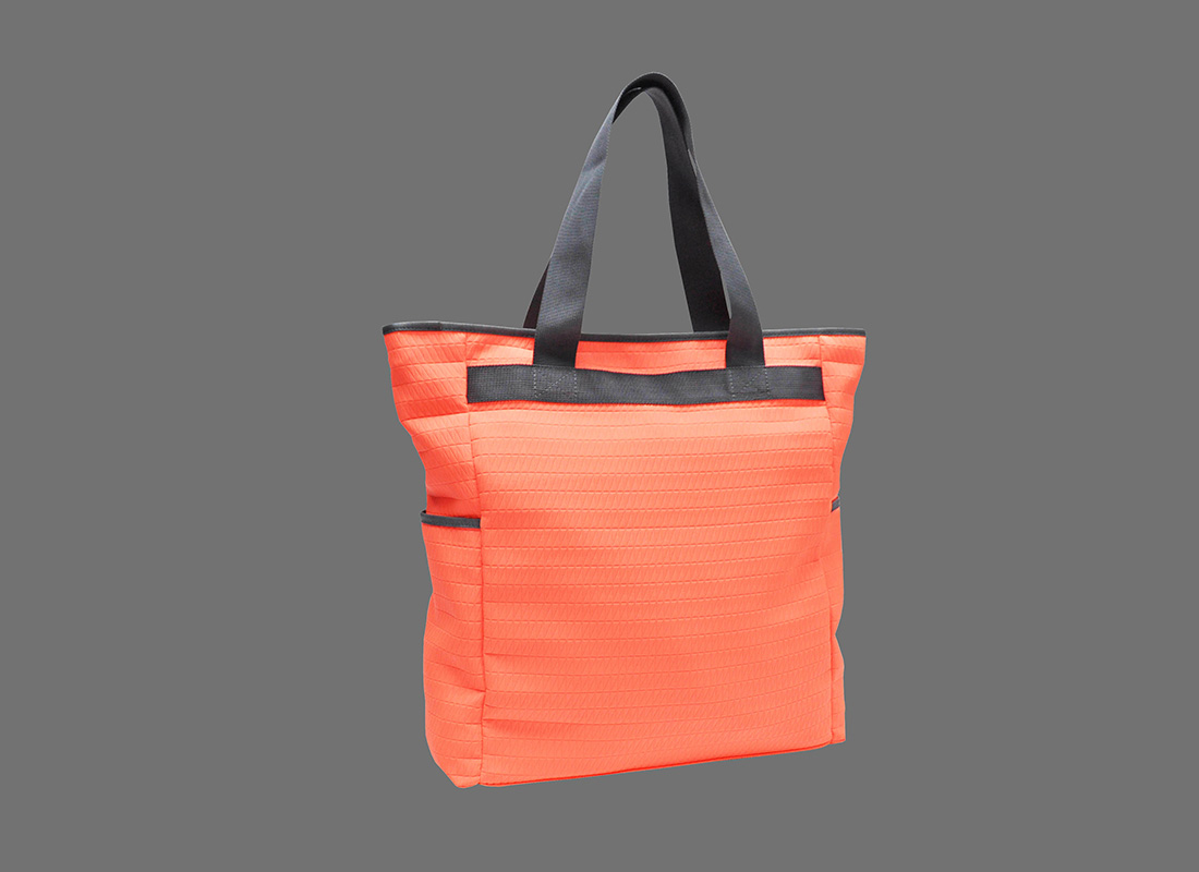 Neon Tote Bag in Neon Orange Side back