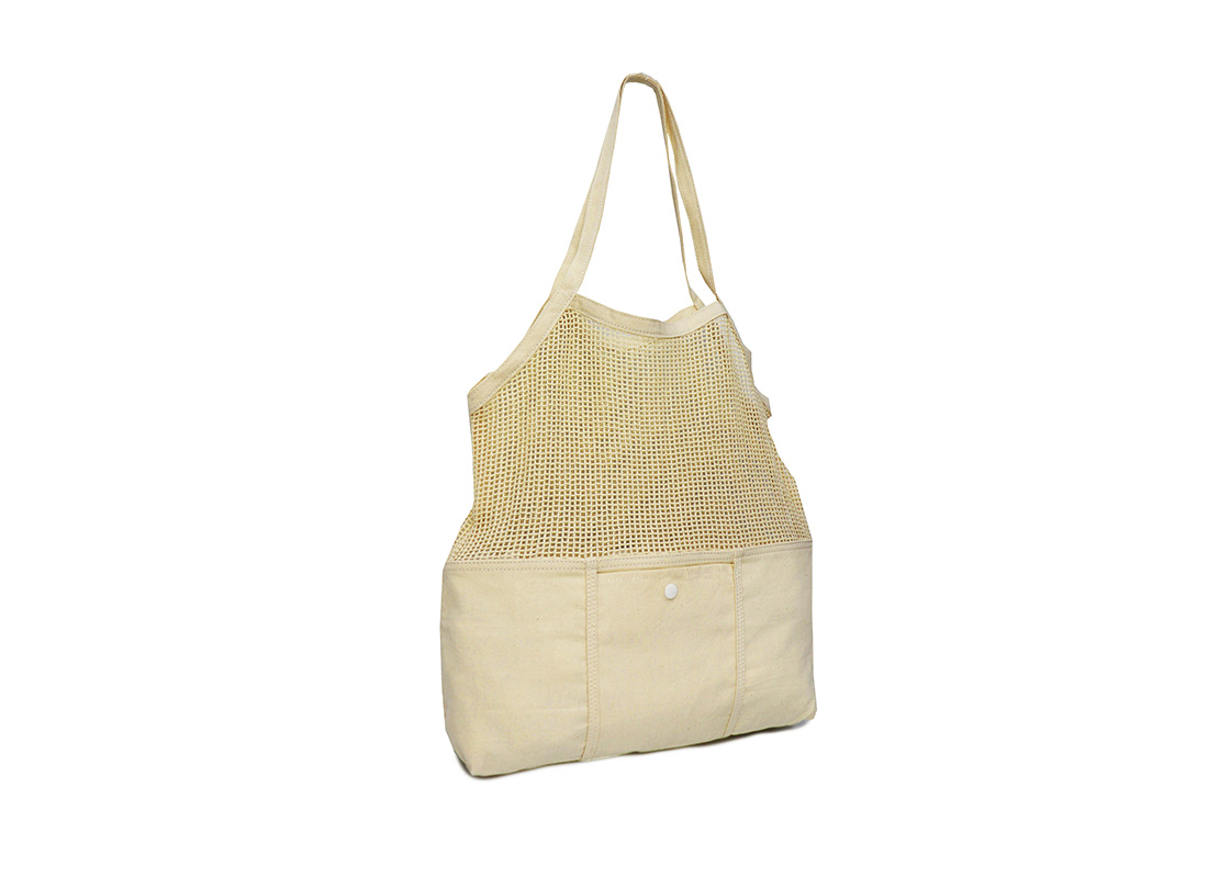 Mesh tote 21004 Natural L side