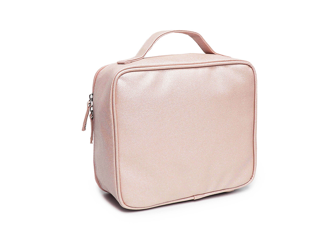 sparkly cosmetic bag - 20012 - pink L side