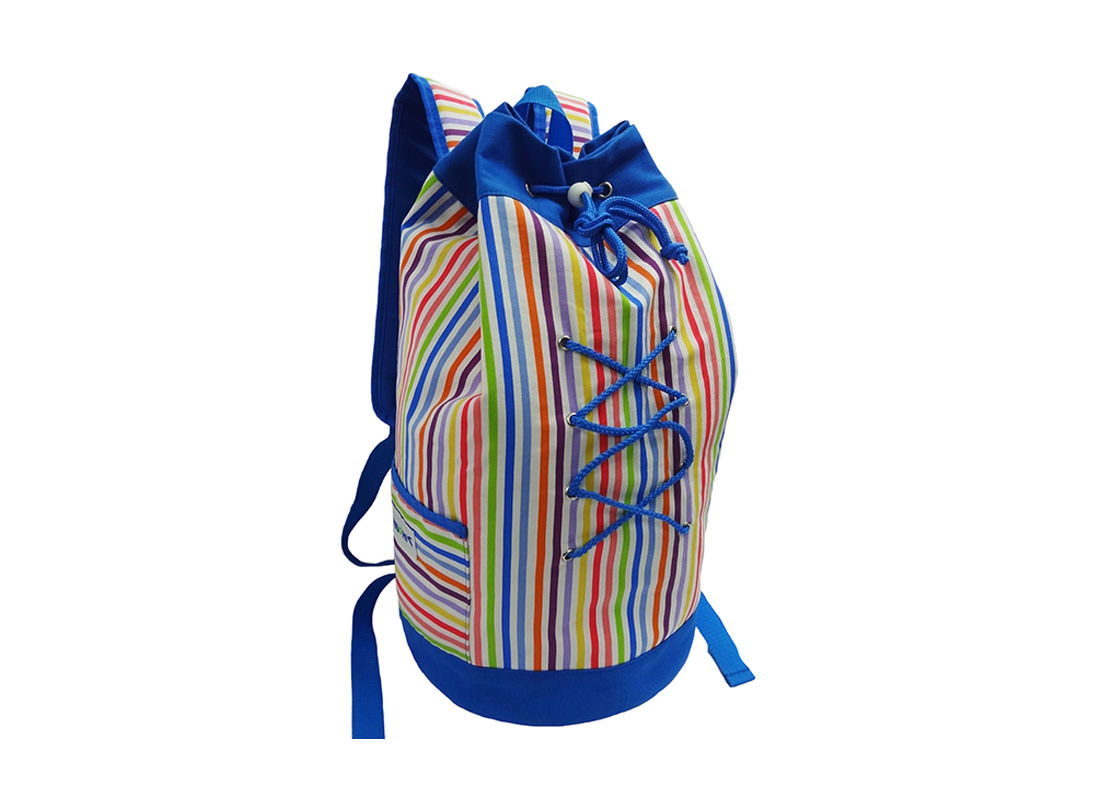 Colorful Striped Drawstring duffel Bag