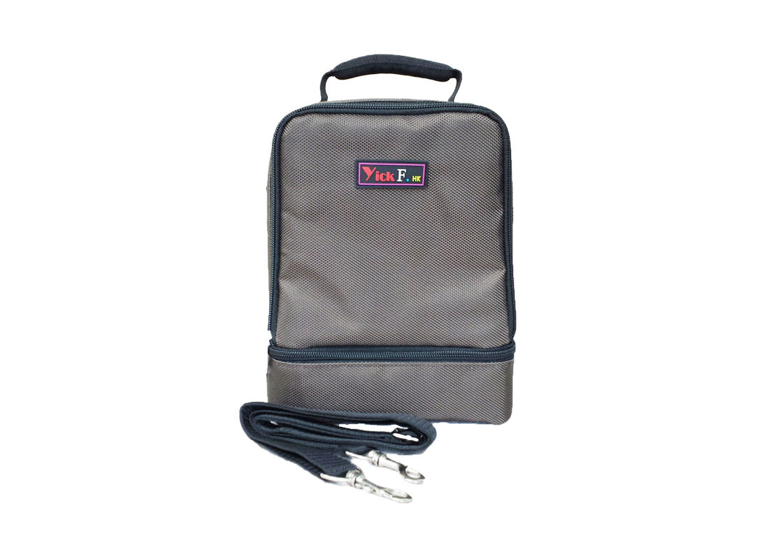 Two Compartment Lunch Bag in Brown
