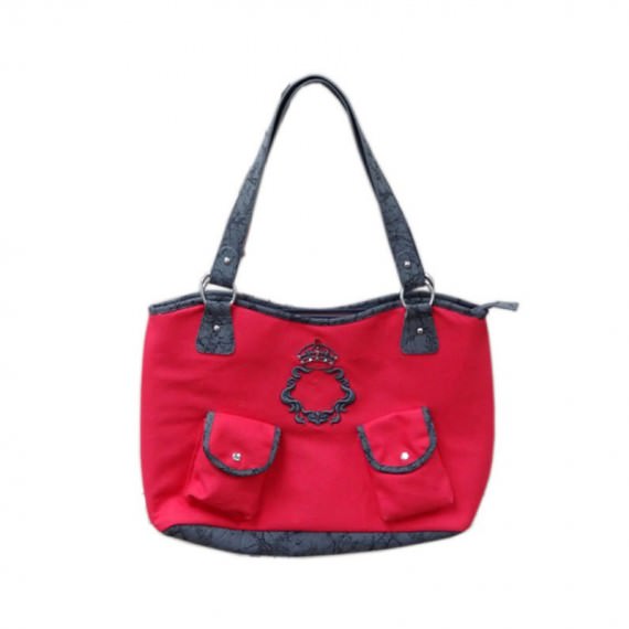 Red Canvas Handbag