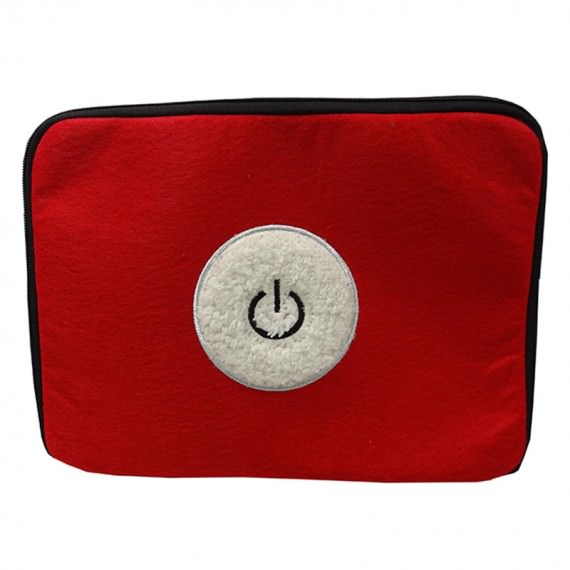 Felt Tablet Sleeve with Power Button Embroidery