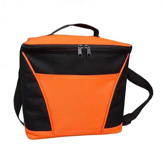 Insulated Cooler Bag in Orange & Black