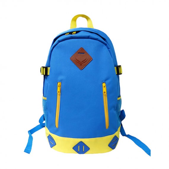 Sport Backpack in Sky Blue color with Yellow Trimming