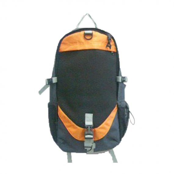 Backpack for men in Black & orange trimming