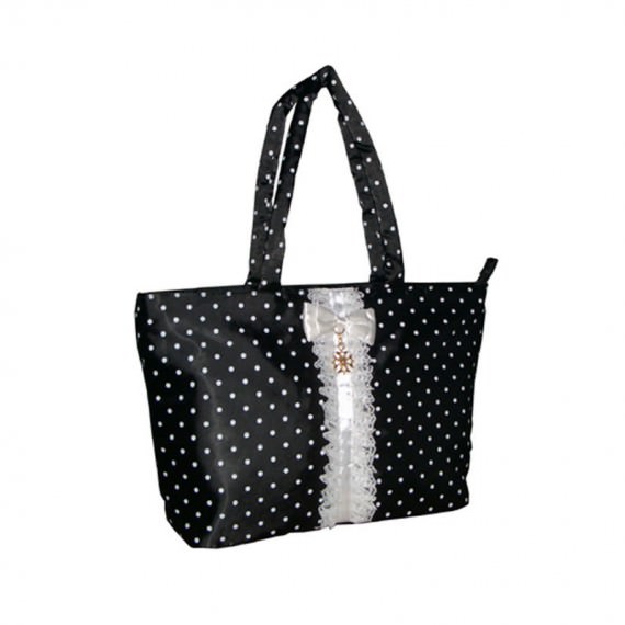 suit style mini tote with dot printing