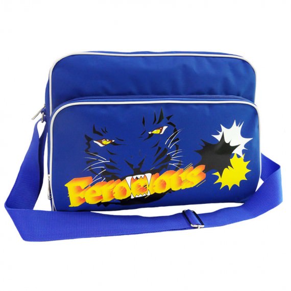 Sport Messenger Bag in Blue with Tiger Prinitng