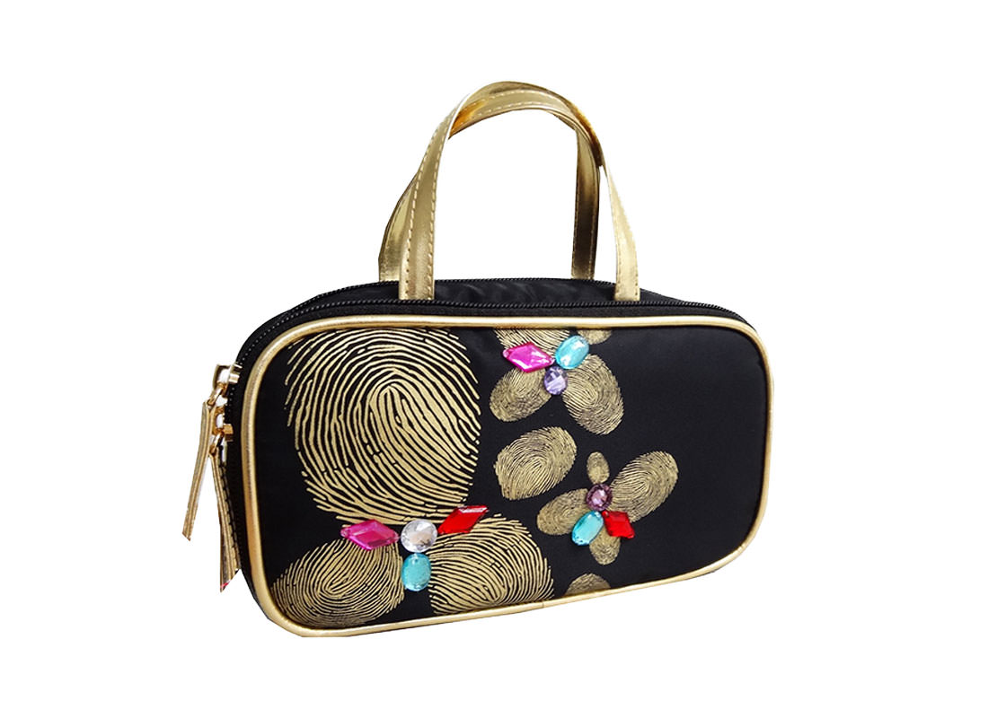 Fingerprint Flower bag cosmetic bag