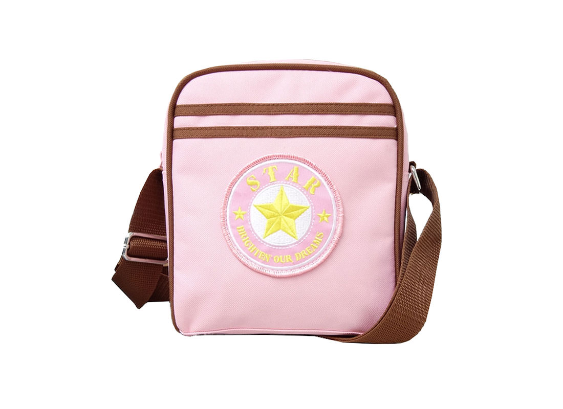 small sporty casual bag in pink color