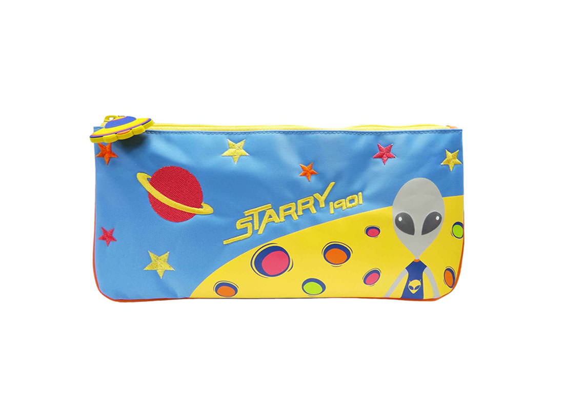 Large Pencil Case with Alien Printing