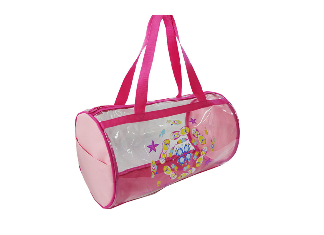 Transparent Duffel Bag with Fish print for Children Side