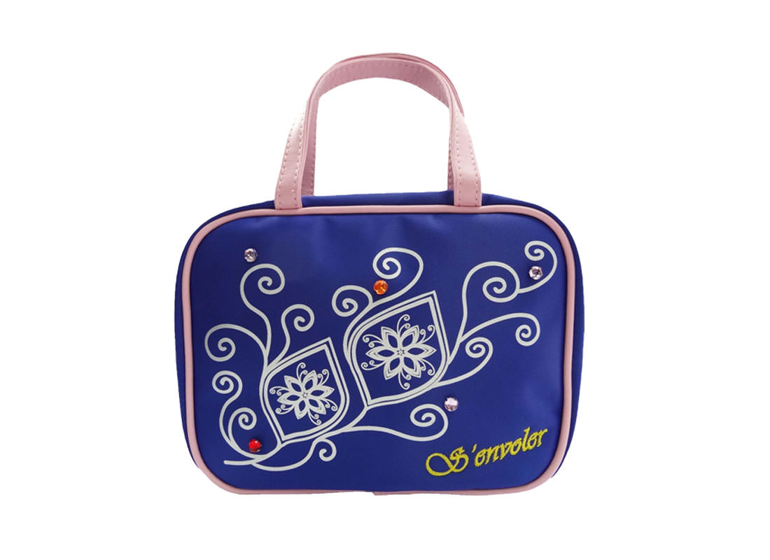 Cosmetic bag with Compartments in Blue