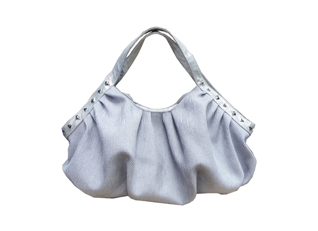 Women Handbag in Silver Color