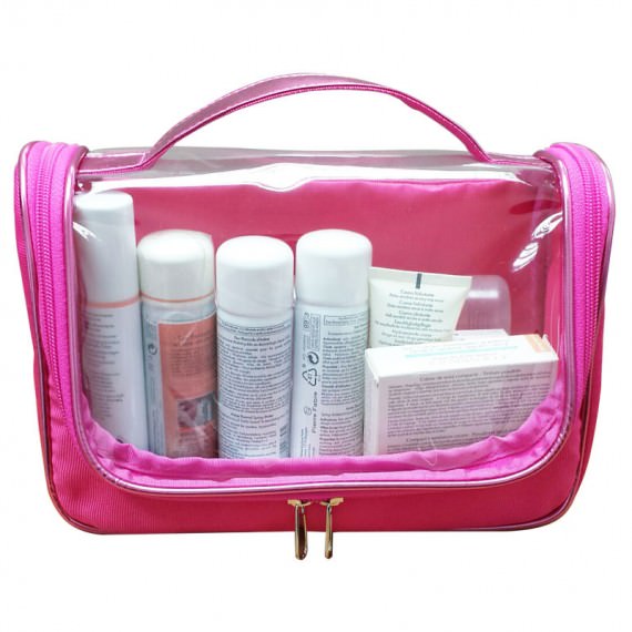 Transparent Cosmetic Bag with Handle