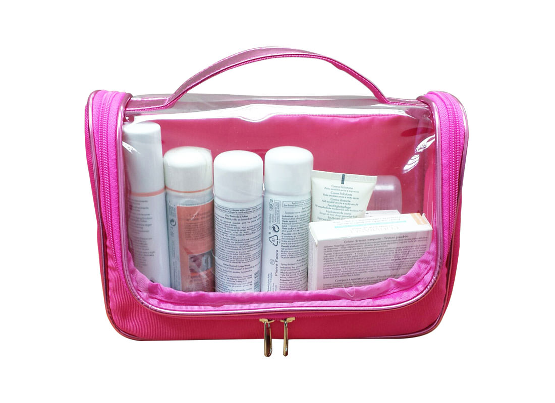 Transparent Cosmetic Bag with Handle