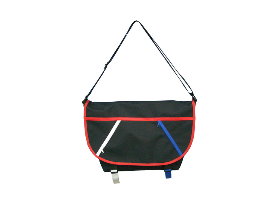 Casual Messenger bag with colorful zipper