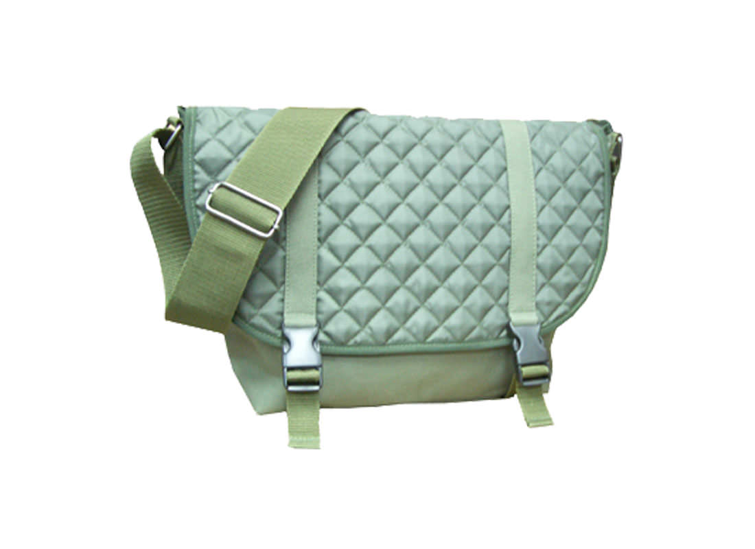 Simple Messenger bag with Quilted Flap Front