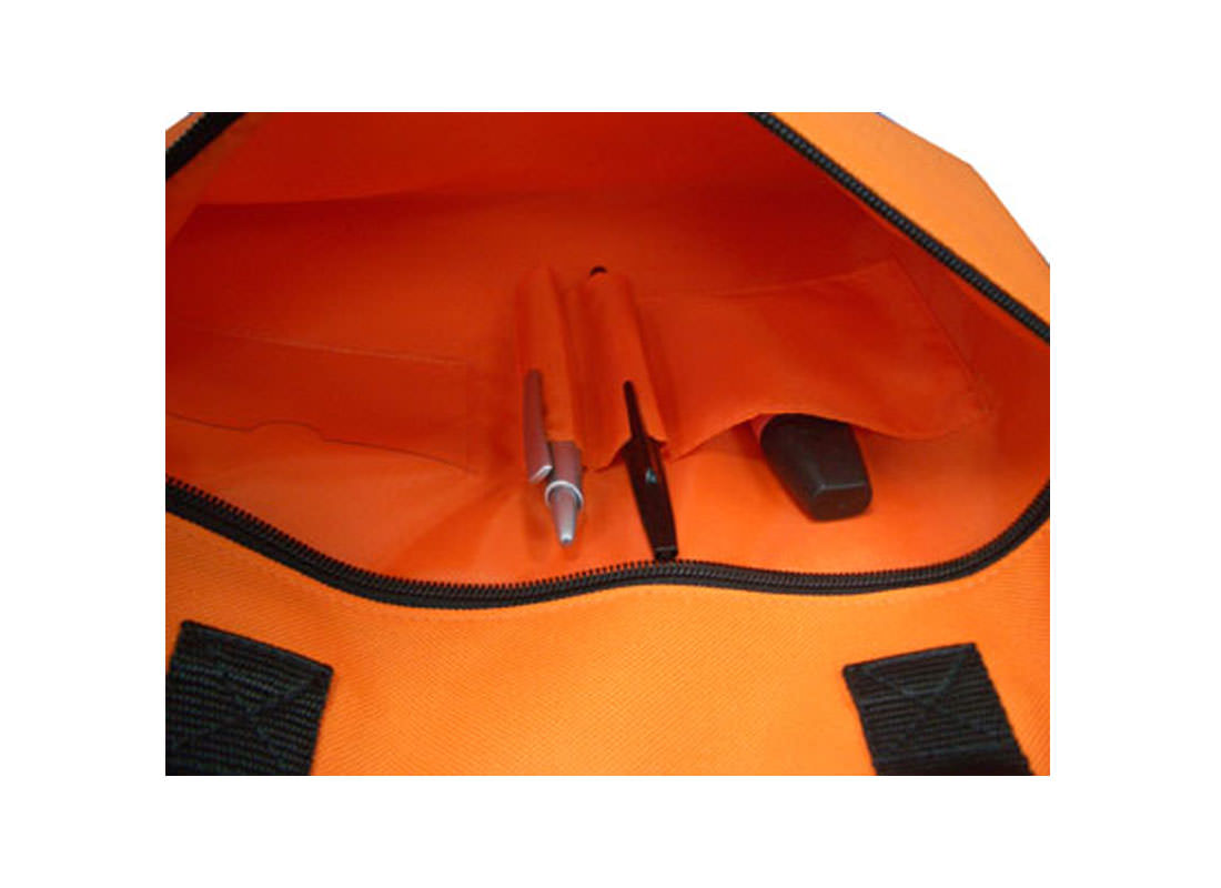 Simple Document Bag in Orange Open
