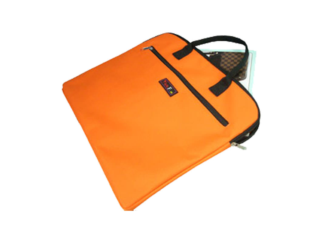 Simple Document Bag in Orange Side