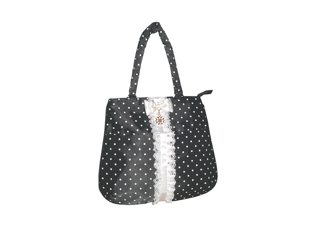 mini handbag tote bag with dot printing