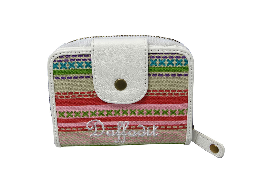 Colorful Striped Canvas Wallet