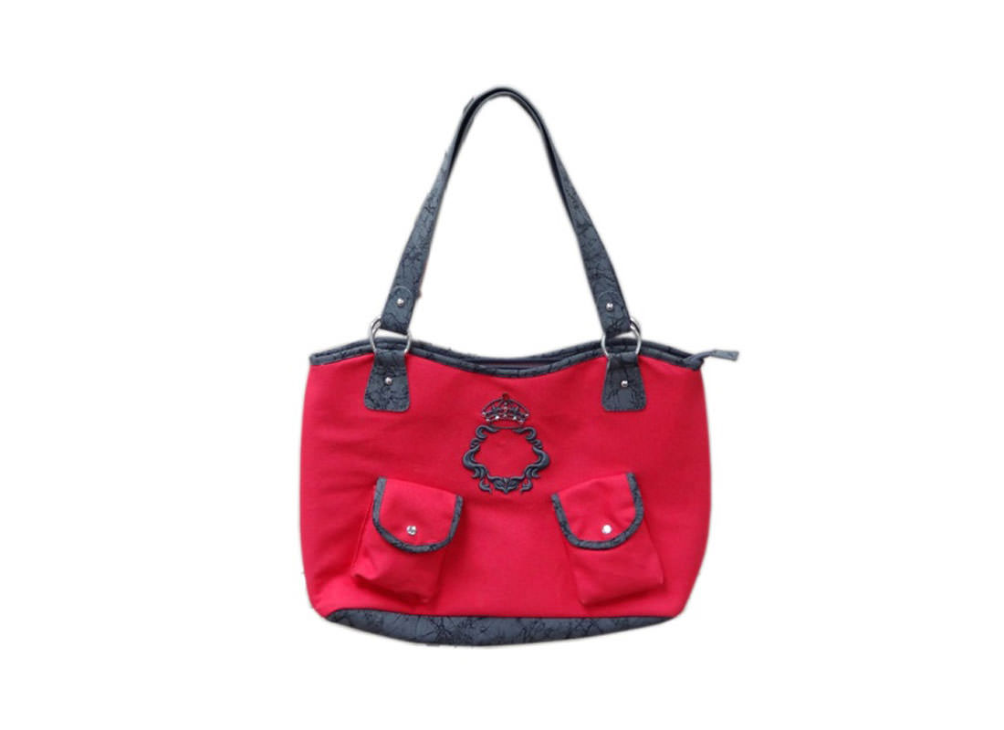 Red Canvas Handbag