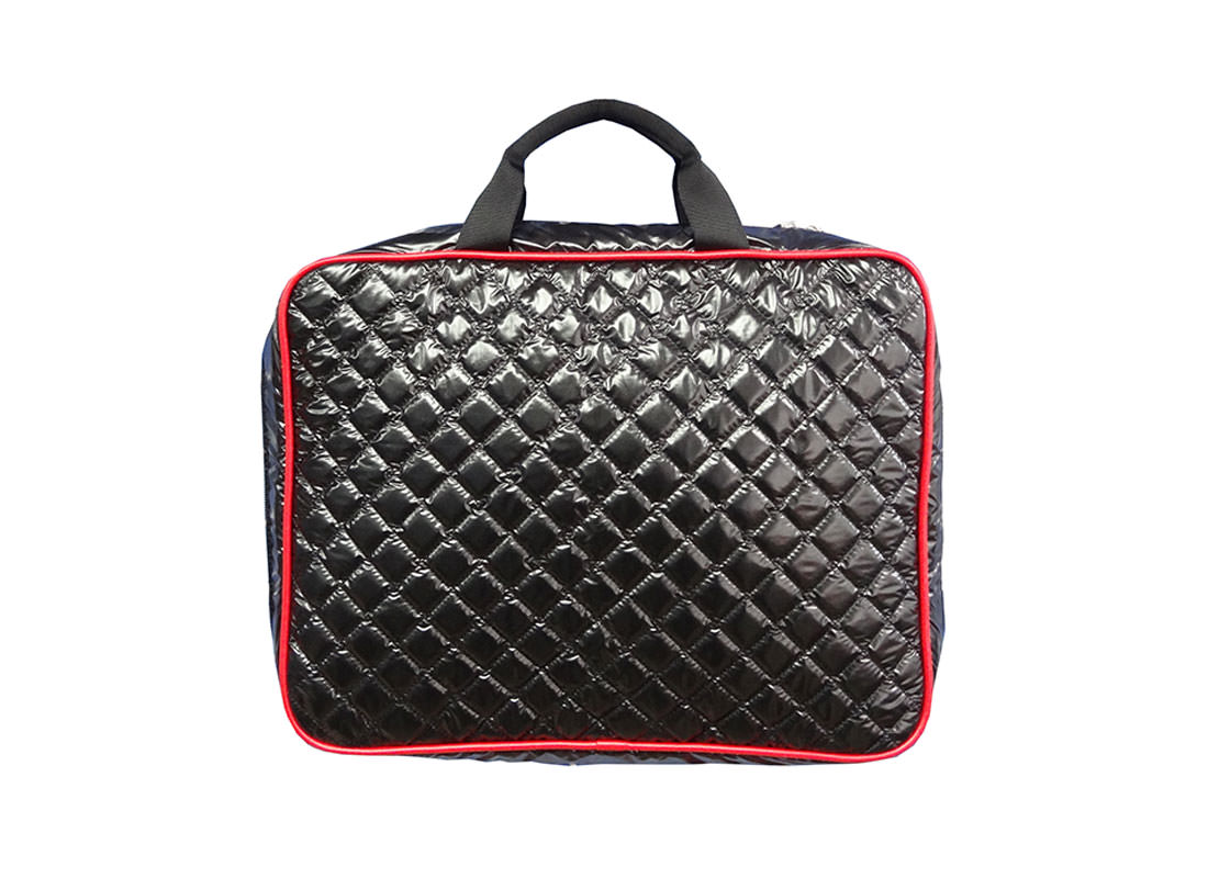 Black Quilted Laptop Bag for 15