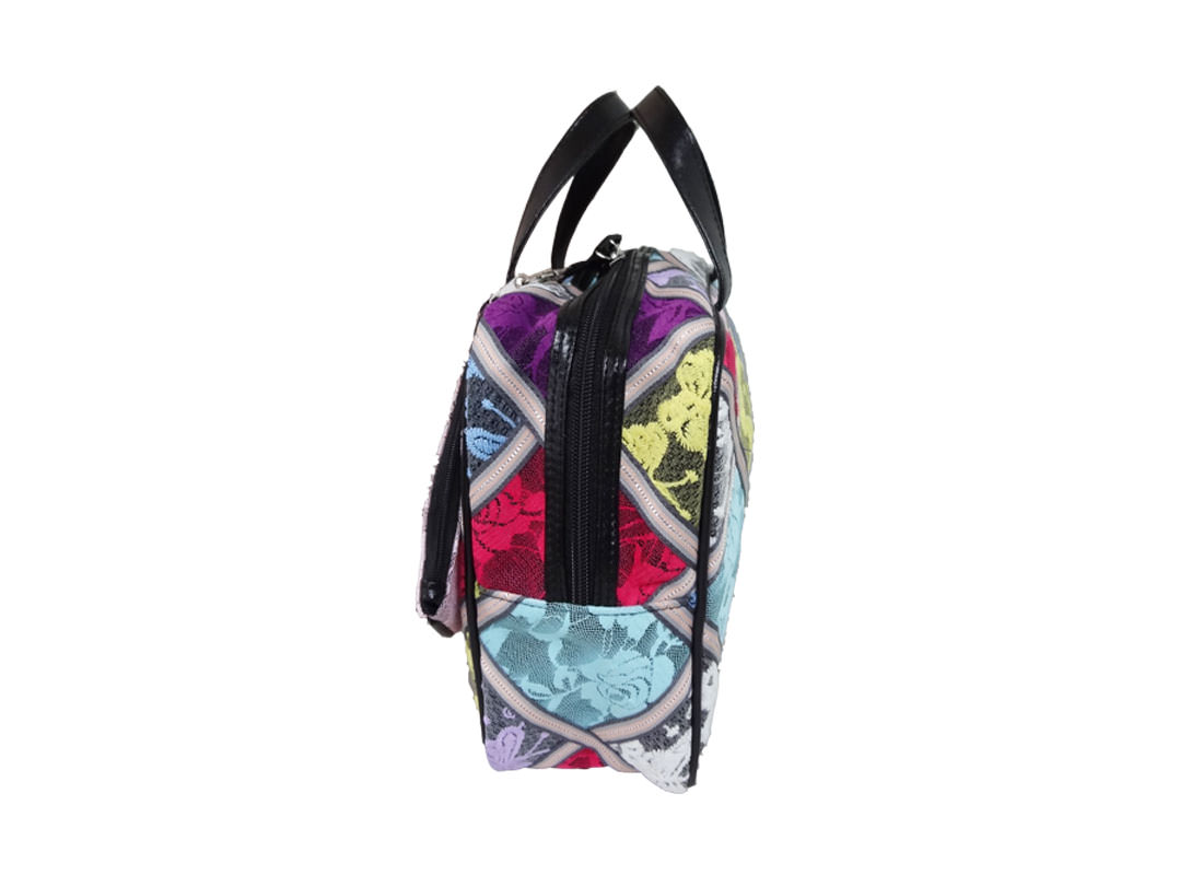 Lace Handbag with small Pouch side