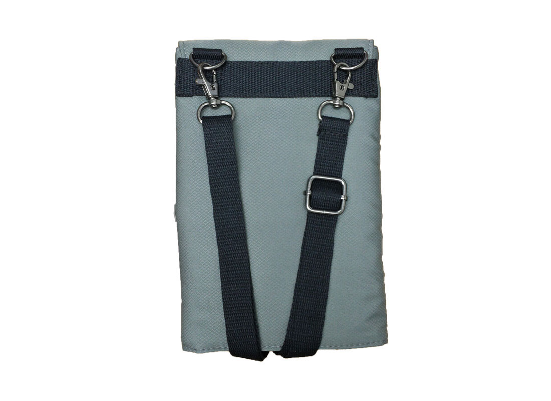 Grey Passport Holder Back