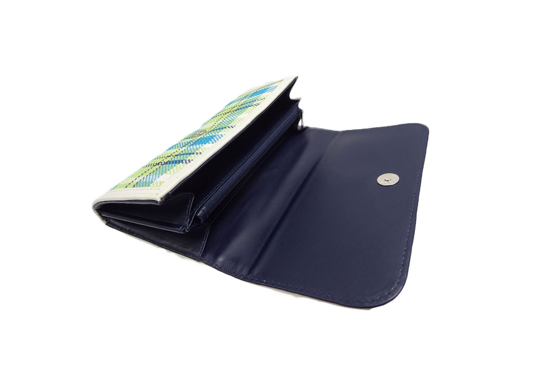 Knitted Paper Long Wallet Open