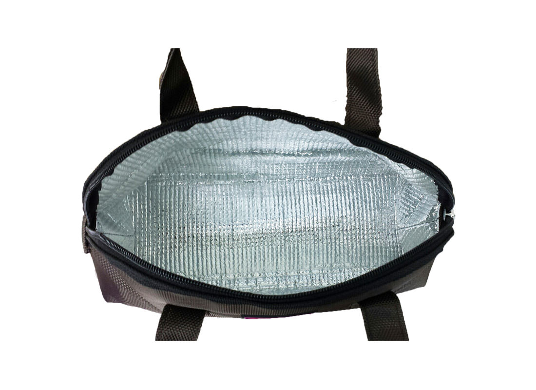 Foil Lined Lunch Bag in Brown Open