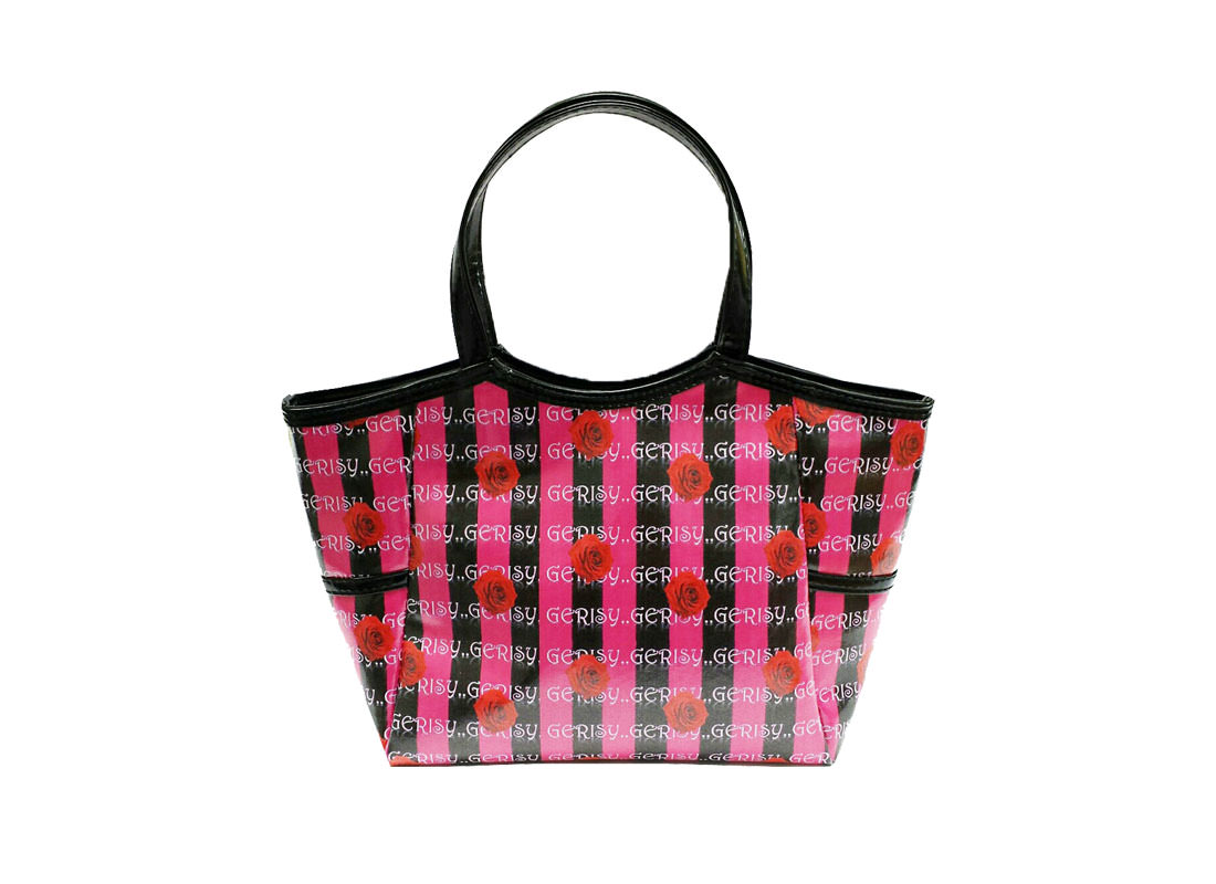 Mini Tote Cosmetic Bag with Rose printing