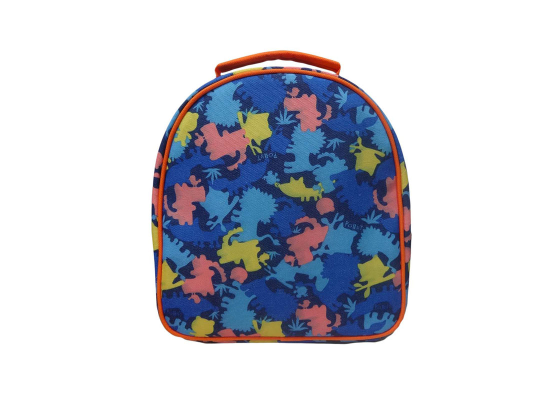 Camo Lunch Bag with Lion Front Pocket Back