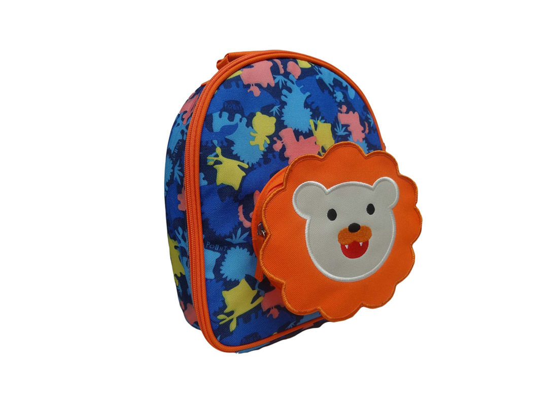 Camo Lunch Bag with Lion Front pocket L Side