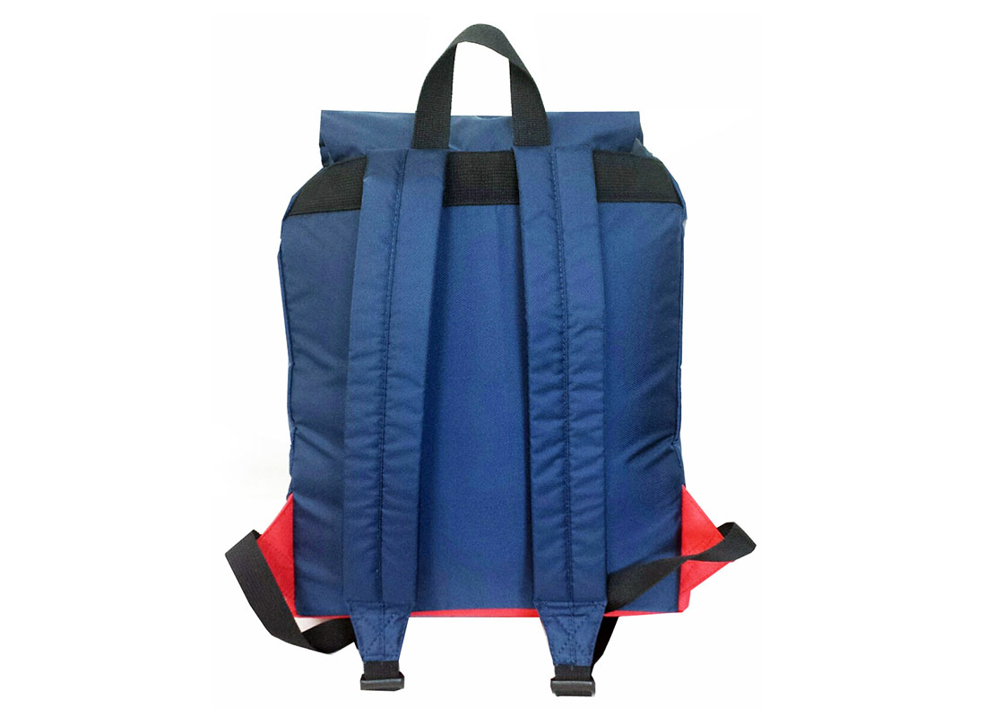 Drawstring closure backpack in dark blue back