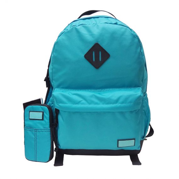Casual Backpack in Blue with cellphone pouch