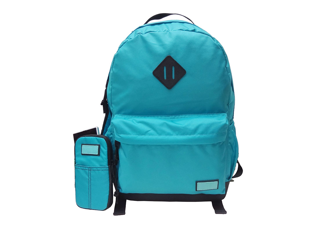 Casual Backpack in Blue with cellphone pouch